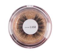 OH MY LASH Black Faux Mink False Strip Eyelashes in Rose Gold Reusable Lashes Case, Individual, Luxe