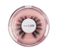 OH MY LASH Black Faux Mink False Strip Eyelashes in Rose Gold Reusable Lashes Case, Individual, Ok Hun