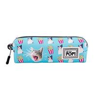 Oh My Pop! Angry Cat-Square HS Pencil Case, Turquoise, 21 x 7 cm