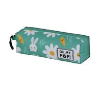 Oh My Pop! Blooming-Fan Square Pencil Case 2.2, Turquoise, 22 x 9 cm