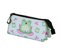 Oh My Pop Froggy-Triple Pencil Case, Turquoise, 23 x 11 cm