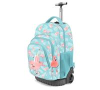 Oh My Pop! Ice Flamingo-Fan GTS Trolley Backpack, Turquoise, 32 x 47 cm, Capacity 39 L
