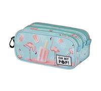 Oh My Pop! Ice Flamingo-Fan Trick Pencil Case 2.2, Turquoise, 23 x 11 cm