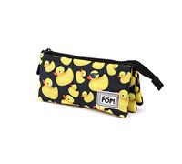 Oh My Pop! Quack-Triple HS Pencil Case, Yellow, 23 x 11 cm