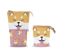 Oh My Pop Shiba-Cute Pencil Case, Pink, 12 x 17 cm