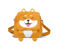 Oh My Pop Shiba-Kawaii Convertible Bag-Backpack, Yellow, 24 x 22 cm