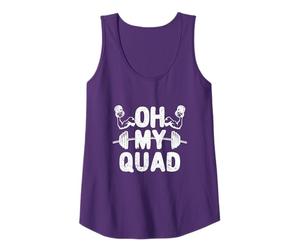 Oh My Quad Funny Leg Day Squat Exercise Gym Workout Fitness Tank Top