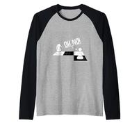 Oh No Funny Chess Player Coach Sports Lover Graphic Raglan Baseball Tee