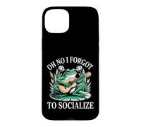 Oh No I Forgot To Socialize Introvert Jokes Case for iPhone 15 Plus