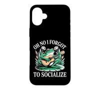 Oh No I Forgot To Socialize Introvert Jokes Case for iPhone 16 Plus