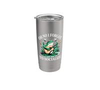 Oh No I Forgot to Socialize Introvert Jokes Stainless Steel Insulated Tumbler