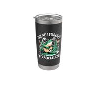 Oh No I Forgot to Socialize Introvert Jokes Stainless Steel Insulated Tumbler