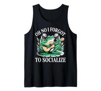 Oh No I Forgot to Socialize Introvert Jokes Tank Top