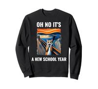 Oh No It's A New School Year Cat With Surprised Face Humor Sweatshirt