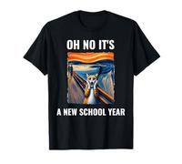 Oh No It's A New School Year Cat With Surprised Face Humor T-Shirt