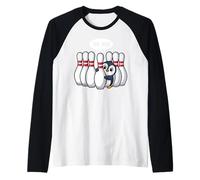 Oh No Penguin Bowling Raglan Baseball Tee