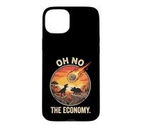 Oh No The Economy Dinosaur Meteor Extinction Case for iPhone 15 Plus