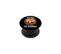Oh No The Economy Dinosaur Meteor Extinction PopSockets Adhesive PopGrip