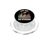 Oh No The Economy Dinosaur Meteor Extinction PopSockets PopGrip for MagSafe