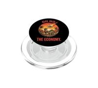 Oh No The Economy Dinosaur Meteor Extinction PopSockets PopGrip for MagSafe