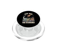 Oh No The Economy Dinosaur Meteor Extinction PopSockets PopGrip for MagSafe