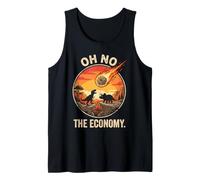 Oh No The Economy Dinosaur Meteor Extinction Tank Top
