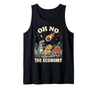 Oh No The Economy Dinosaur Meteor Extinction Tank Top