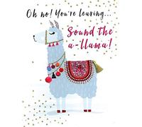 Oh No! You're Leaving Sound The A-llama Gigantic Card Embellished A4 Sized Cards AO023