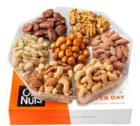 Oh! Nuts Freshly Roasted Holiday Nuts Gift Basket, Nut Gift Tray 6-section Medium Gift Tray by Oh! Nuts®