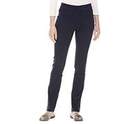 Oh! Pretty Womens Stretchy Trousers Ladies Bengaline Smart Work Pull On Fitted Trousers Elasticated High Waist Office Pants Leggings Sizes 8-22 (Navy, 8-10)