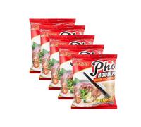 Oh! Ricey Pho Noodles Chicken Flavour Instant Rice Noodles 70g x 5 Packs | Vietnamese Style Rice Noodle Soup