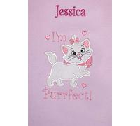 Oh Sew Simple Aristocat Marie Purrfect Personalised, Embroidered Soft Fleece Baby Blanket - CHOICE OF BLANKET COLOURS AVAILABLE AT CUSTOMISATION POINT
