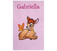 Oh Sew Simple Baby Deer Personalised Applique Super Soft Fleece Blanket (Baby Pink) 5 BLANKET COLOURS NOW AVAILABLE AT CUSTOMISATION POINT