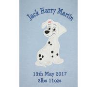 Oh Sew Simple Dalmatian Personalised Applique Super Soft Fleece Baby Blanket - Choice of Blanket Colours Available at CUSTOMISATION Point