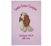 Oh Sew Simple Lady Personalised Applique Super Soft Fleece Baby Blanket - Choice of Blanket Colours Available at Customisation Point