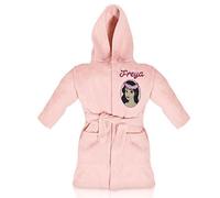 Oh Sew Simple Moana Island Princess Personalised & Applique Super Soft Fleece Dressing Gown/Bathrobe (BABY PINK - MOANA 2) (18-24 Months)