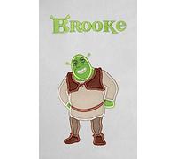 Oh Sew Simple OGRE PERSONALISED SUPER SOFT BABY BLANKET - ANY NAME CAN BE ADDED (White)