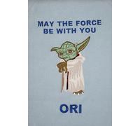 Oh Sew Simple Star Wars Yoda Style Personalised Applique Super Soft Fleece Blanket (Baby Blue)