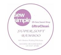 Oh Sew Sweet Super-Soft 100% Bamboo Wadding - 228cm / 90in Wide - 1m (Multiples Sent as 1 Piece)