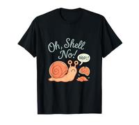 Oh Shell No! Cottagecore Snail Pun Graphic T-Shirt