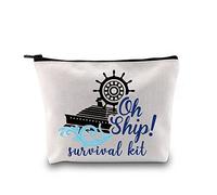 Oh Ship! Cruise Vacation Survival Kit - Travel Makeup Bag & Accessories Gift for Cruisers