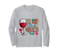 Oh Sip It's a Girl's Trip Wine Lover Vacation Vibes Long Sleeve T-Shirt