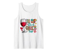 Oh Sip It's a Girl's Trip Wine Lover Vacation Vibes Tank Top