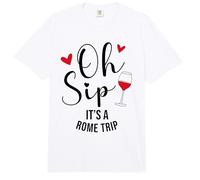 Oh Sip It's A Rome Trip Women Weekend Vacation Fun Matching Comfort Colors Adult Heavyweight T-Shirt