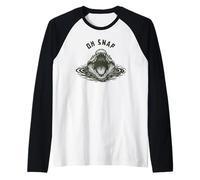 Oh Snap Alligator Funny Crocodile Design Raglan Baseball Tee