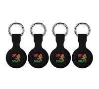 Oh Snap Bitten Gingerbread Man Tracker Holder Cover Shockproof Key Chain 4PCS