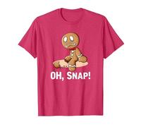 Oh Snap Gingerbread Cookie Man Broken Leg Ampututtes T-Shirt, Men, Red Heather, Medium