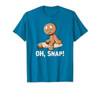 Oh Snap Gingerbread Cookie Man Broken Leg Ampututtes T-Shirt, Men, Sapphire Blue, 3X-Large