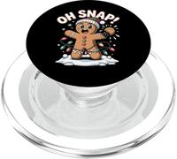 Oh Snap Gingerbread Man Cookie Funny Christmas PopSockets PopGrip for MagSafe