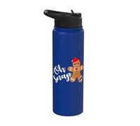 Oh Snap Gingerbread Man - Kids Adults Funny Christmas Cookie Stainless Steel Insulated Water Bottle